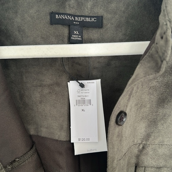 NWT Banana Republic suede green tie dress - Picture 4 of 5